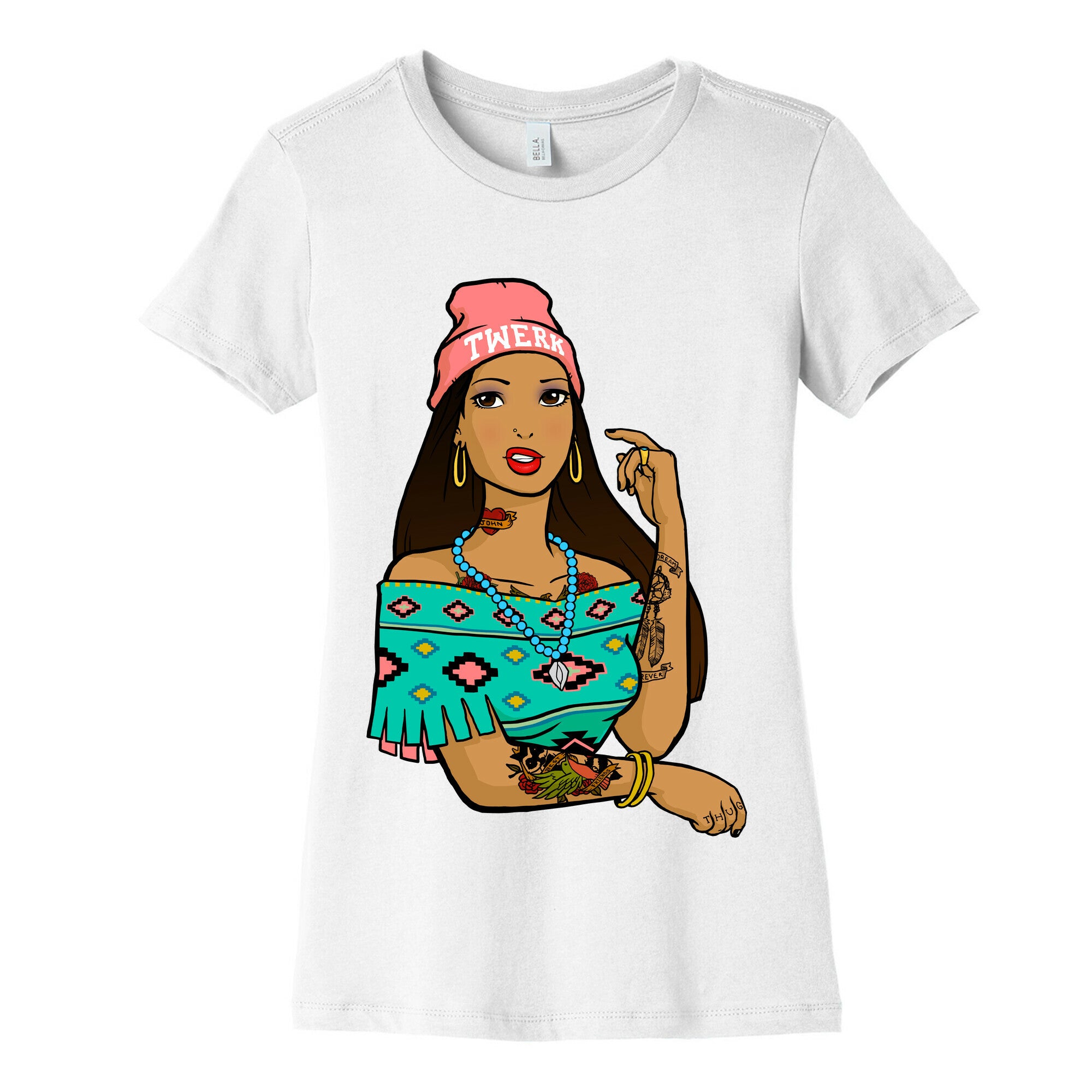 Hipster Pocahontas Women's Cotton Tee